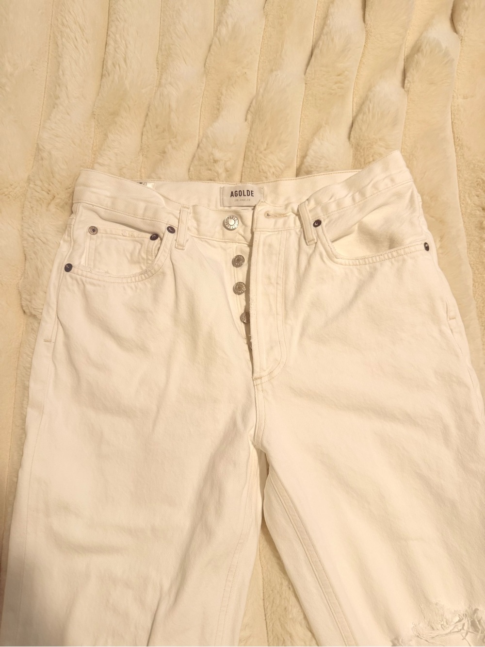 AGOLDE white crop jeans size 28
